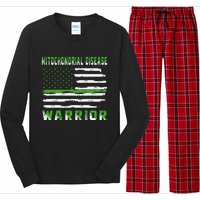 Mitochondrial Disease Warrior USA Flag United States Flag Long Sleeve Pajama Set