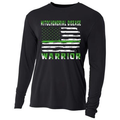 Mitochondrial Disease Warrior USA Flag United States Flag Cooling Performance Long Sleeve Crew