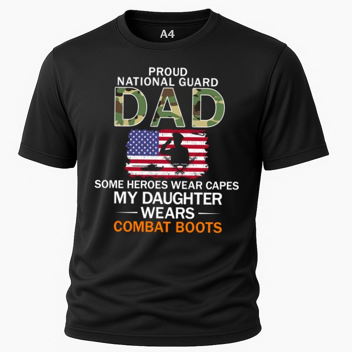 My Daughter Wears Combat Bootscute Giftproud National Guard Dad Army Gift Cooling Performance Crew T-Shirt