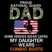My Daughter Wears Combat Bootscute Giftproud National Guard Dad Army Gift Cooling Performance Crew T-Shirt