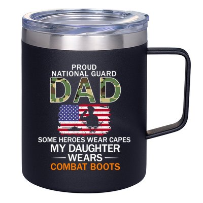My Daughter Wears Combat Bootscute Giftproud National Guard Dad Army Gift 12oz Stainless Steel Coffee Mug