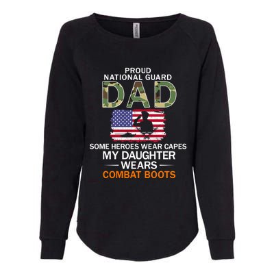 My Daughter Wears Combat Bootscute Giftproud National Guard Dad Army Gift Womens California Wash Sweatshirt