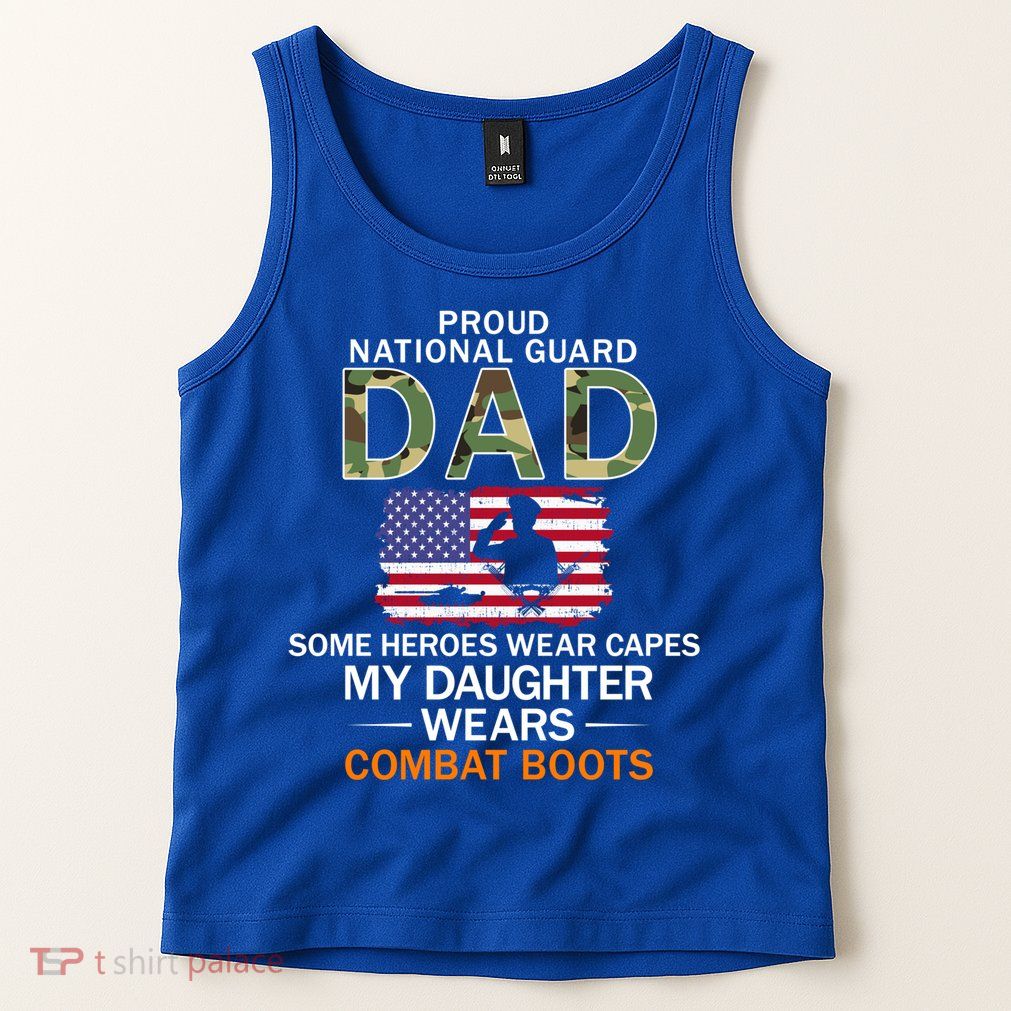 My Daughter Wears Combat Bootscute Giftproud National Guard Dad Army Gift Tank Top