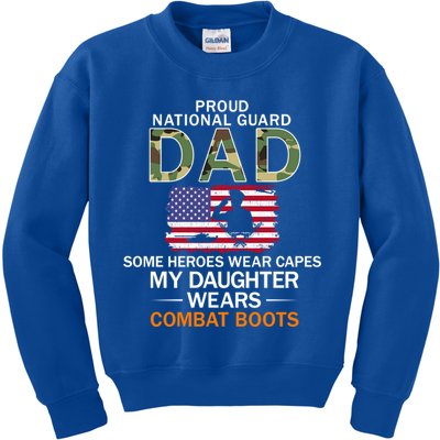 My Daughter Wears Combat Bootscute Giftproud National Guard Dad Army Gift Kids Sweatshirt