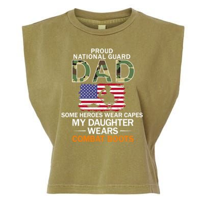 My Daughter Wears Combat Bootscute Giftproud National Guard Dad Army Gift Garment-Dyed Women's Muscle Tee