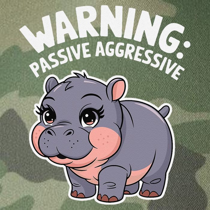 Moo Deng Warning Passive Aggressive Hippo Legacy Tie Dye Trucker Hat