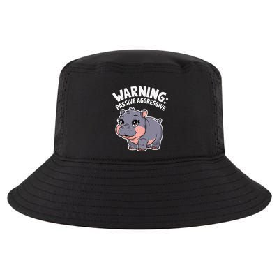 Moo Deng Warning Passive Aggressive Hippo Cool Comfort Performance Bucket Hat