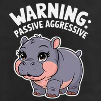 Moo Deng Warning Passive Aggressive Hippo Cool Comfort Performance Bucket Hat