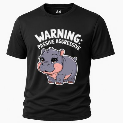 Moo Deng Warning Passive Aggressive Hippo Performance Shirt