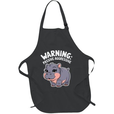Moo Deng Warning Passive Aggressive Hippo Apron