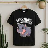 Moo Deng Warning Passive Aggressive Hippo T-Shirt