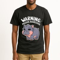 Moo Deng Warning Passive Aggressive Hippo Tall T-Shirt