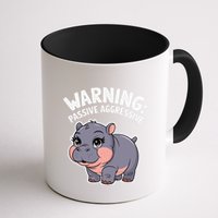 Moo Deng Warning Passive Aggressive Hippo Mug