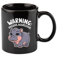 Moo Deng Warning Passive Aggressive Hippo 11oz C Handle Ceramic Mug