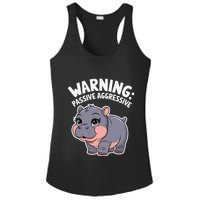 Moo Deng Warning Passive Aggressive Hippo Ladies PosiCharge Competitor Racerback Tank