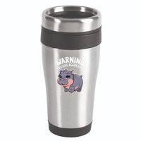 Moo Deng Warning Passive Aggressive Hippo 16oz Travel Tumbler