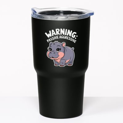 Moo Deng Warning Passive Aggressive Hippo Tumbler