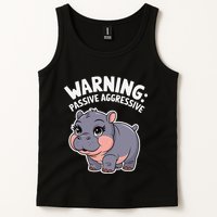 Moo Deng Warning Passive Aggressive Hippo Tank Top