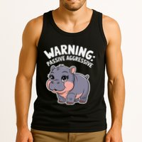 Moo Deng Warning Passive Aggressive Hippo Tank Top