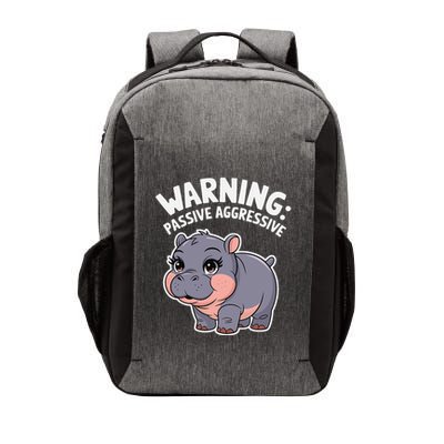 Moo Deng Warning Passive Aggressive Hippo Vector Backpack