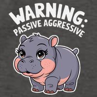Moo Deng Warning Passive Aggressive Hippo Vector Backpack