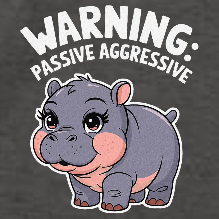 Moo Deng Warning Passive Aggressive Hippo Vector Backpack