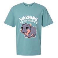 Moo Deng Warning Passive Aggressive Hippo Sueded Cloud Jersey T-Shirt