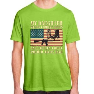 My Daughter Wears Combat Boots Proud Army Dad Father Gift Adult ChromaSoft Performance T-Shirt