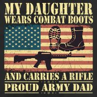My Daughter Wears Combat Boots Proud Army Dad Father Gift Adult Drive Performance Visor