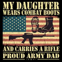 My Daughter Wears Combat Boots Proud Army Dad Father Gift Flatbill Hat