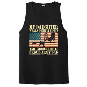 My Daughter Wears Combat Boots Proud Army Dad Father Gift PosiCharge Competitor Tank