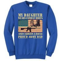 My Daughter Wears Combat Boots Proud Army Dad Father Gift Tall Sweatshirt