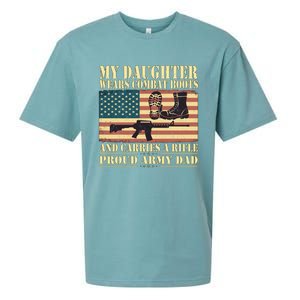 My Daughter Wears Combat Boots Proud Army Dad Father Gift Sueded Cloud Jersey T-Shirt