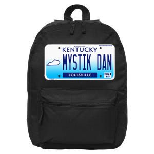 Mystik Dan Winner 2024 Betting License Plate Horse Racing 16 in Basic Backpack