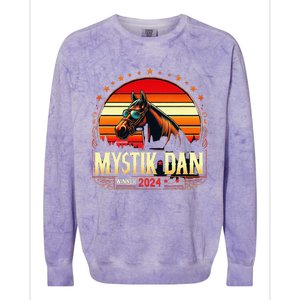 Mystik Dan Winner 2024 Funny Retro Colorblast Crewneck Sweatshirt