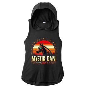 Mystik Dan Winner 2024 Funny Retro Ladies PosiCharge Tri-Blend Wicking Draft Hoodie Tank