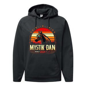 Mystik Dan Winner 2024 Funny Retro Performance Fleece Hoodie