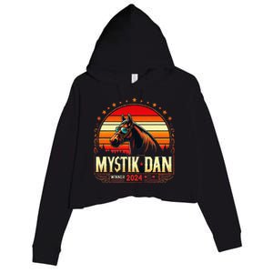 Mystik Dan Winner 2024 Funny Retro Crop Fleece Hoodie