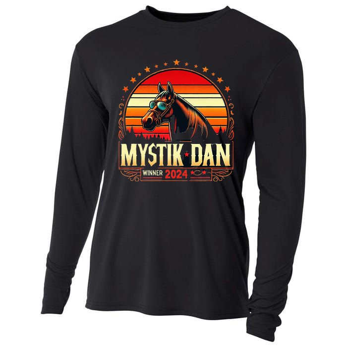 Mystik Dan Winner 2024 Funny Retro Cooling Performance Long Sleeve Crew