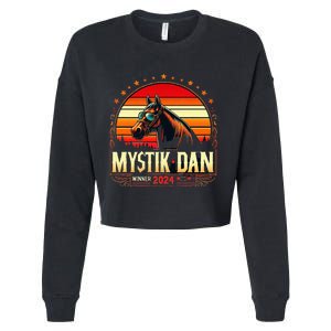 Mystik Dan Winner 2024 Funny Retro Cropped Pullover Crew