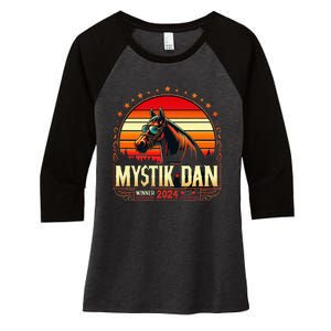 Mystik Dan Winner 2024 Funny Retro Women's Tri-Blend 3/4-Sleeve Raglan Shirt