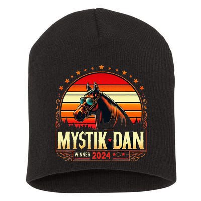 Mystik Dan Winner 2024 Funny Retro Short Acrylic Beanie