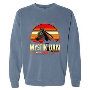 Mystik Dan Winner 2024 Funny Retro Garment-Dyed Sweatshirt