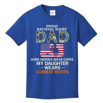 My Daughter Wears Combat Bootsgiftproud National Guard Dad Army Gift Kids T-Shirt