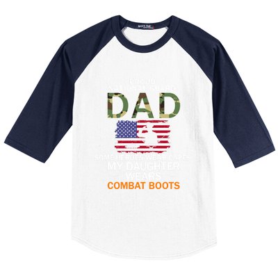 My Daughter Wears Combat Bootsgiftproud National Guard Dad Army Gift Baseball Sleeve Shirt