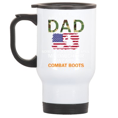 My Daughter Wears Combat Bootsgiftproud National Guard Dad Army Gift Stainless Steel Travel Mug