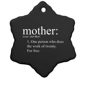 Mother Definition Works For Free Gift For Mom Ceramic Star Ornament