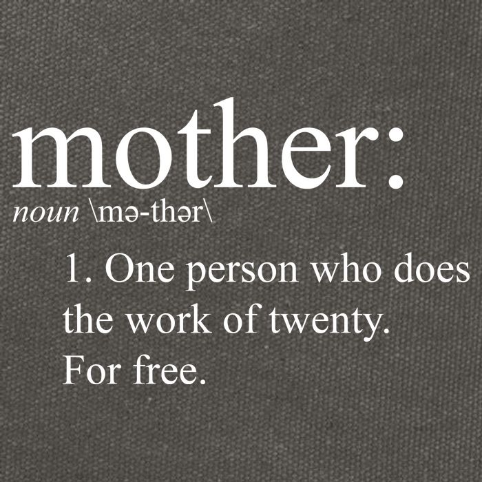 Mother Definition Works For Free Gift For Mom Cotton Canvas Backpack