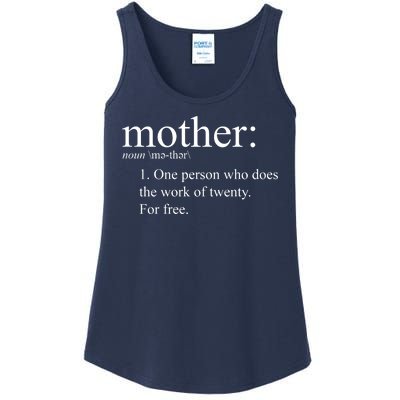 Mother Definition Works For Free Gift For Mom Ladies Essential Tank