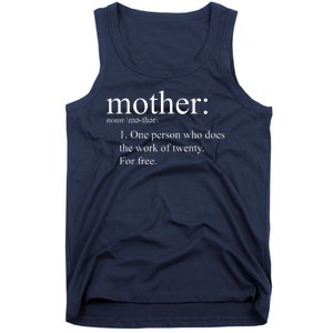 Mother Definition Works For Free Gift For Mom Tank Top